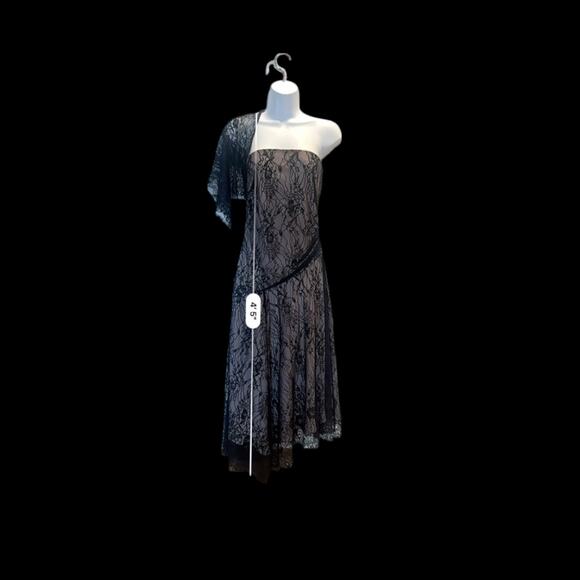 VTG Nicole Miller Y2K Lace Dress Hoco Prom Wedding Witchy Fairygrunge Whimsygoth - Picture 5 of 14